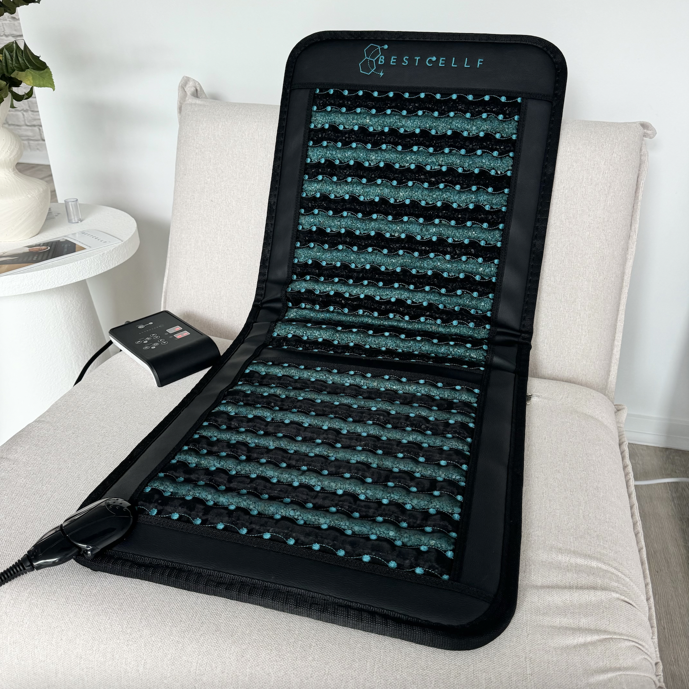 Portable chair mat on lounge